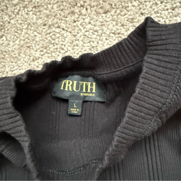 truth by republic black sleeveless top large - Picture 2 of 7